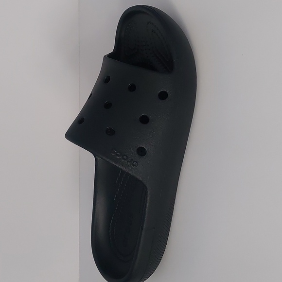 Crocs Classic  slide V2 sandals comfort black mens 9 women's 11 - Picture 2 of 5